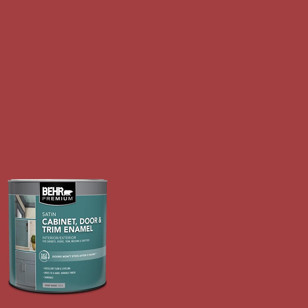 BEHR PREMIUM 1 qt. #P140-7 No More Drama Satin Enamel Interior/Exterior Cabinet, Door & Trim Paint (1)