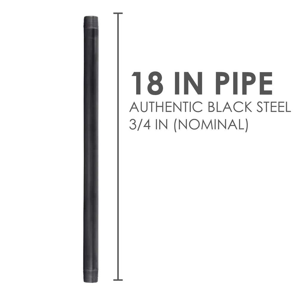 STZ 3/4 in. Black Steel Schedule 40 Cut Pipe (2)