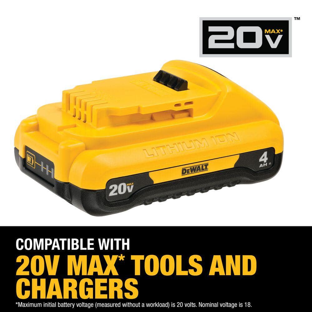 DEWALT 20V MAX XR Lithium-Ion Cordless Brushless Drywall Screw Gun with Threaded Clutch Housing with Compact 4.0Ah Battery Pack (3)