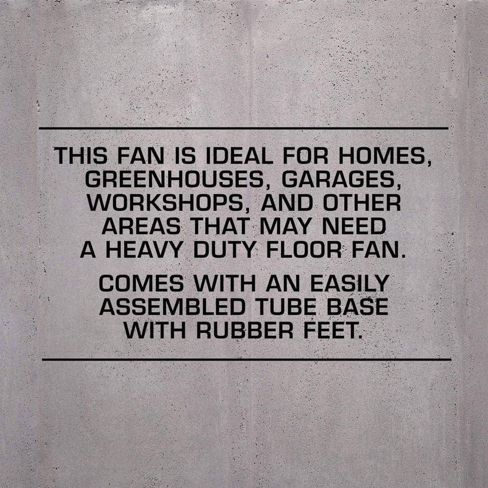 Hurricane 20 in. 3 Adjustable Speed High Velocity Black Metal Fan (3)