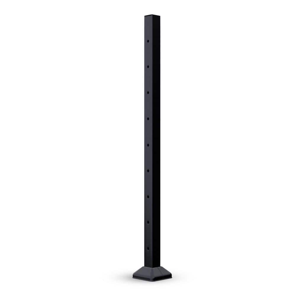 ALEKO 36 in. Black Steel Cable Railing Post (1)