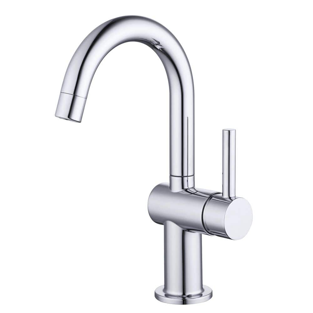 Glacier Bay Dorind Single Hole Single-Handle Deck Mount High-Arc Bathroom Faucet in Polished Chrome (2)