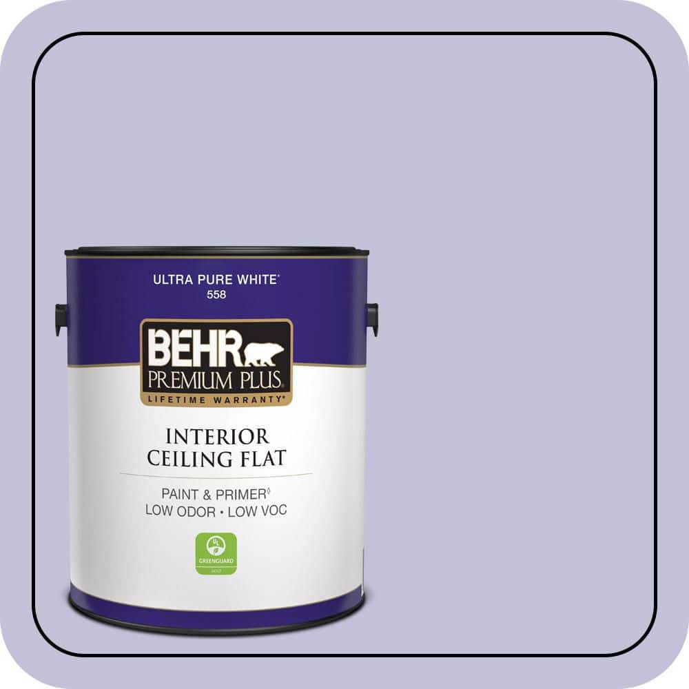 BEHR PREMIUM PLUS 1 gal. #M550-3 Foxglove Ceiling Flat Interior Paint & Primer (1)