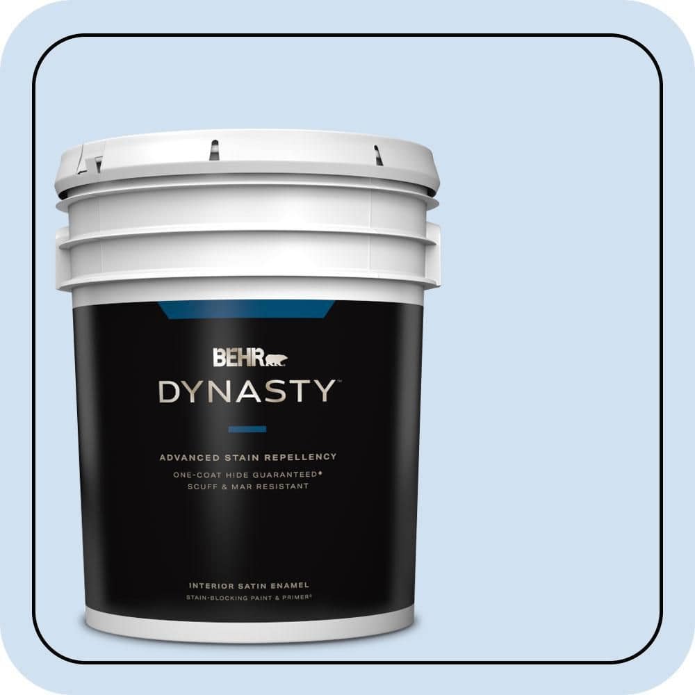 BEHR DYNASTY 5 gal. #P530-1 Loyal Satin Enamel Interior Stain-Blocking Paint & Primer