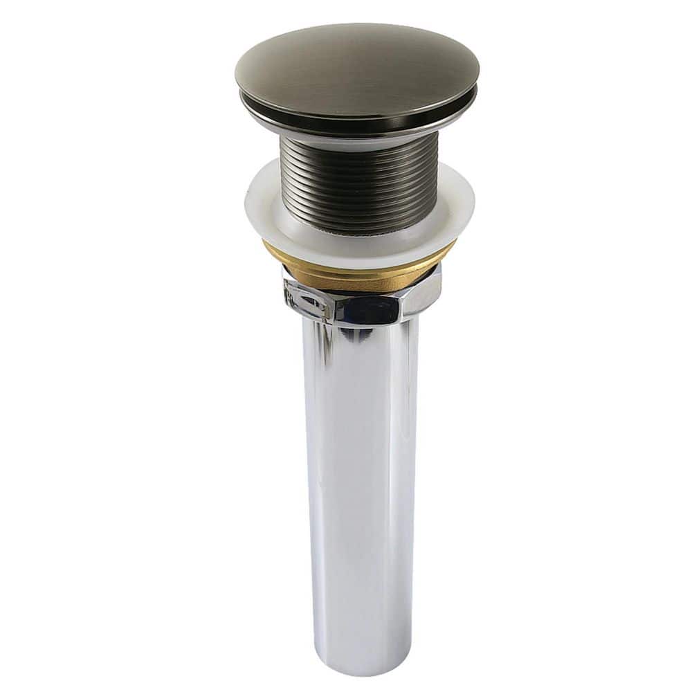 Kingston Brass Trimscape 2-3/4 in. Brass Bar/Utility Sink Basket Strainer in Black Stainless