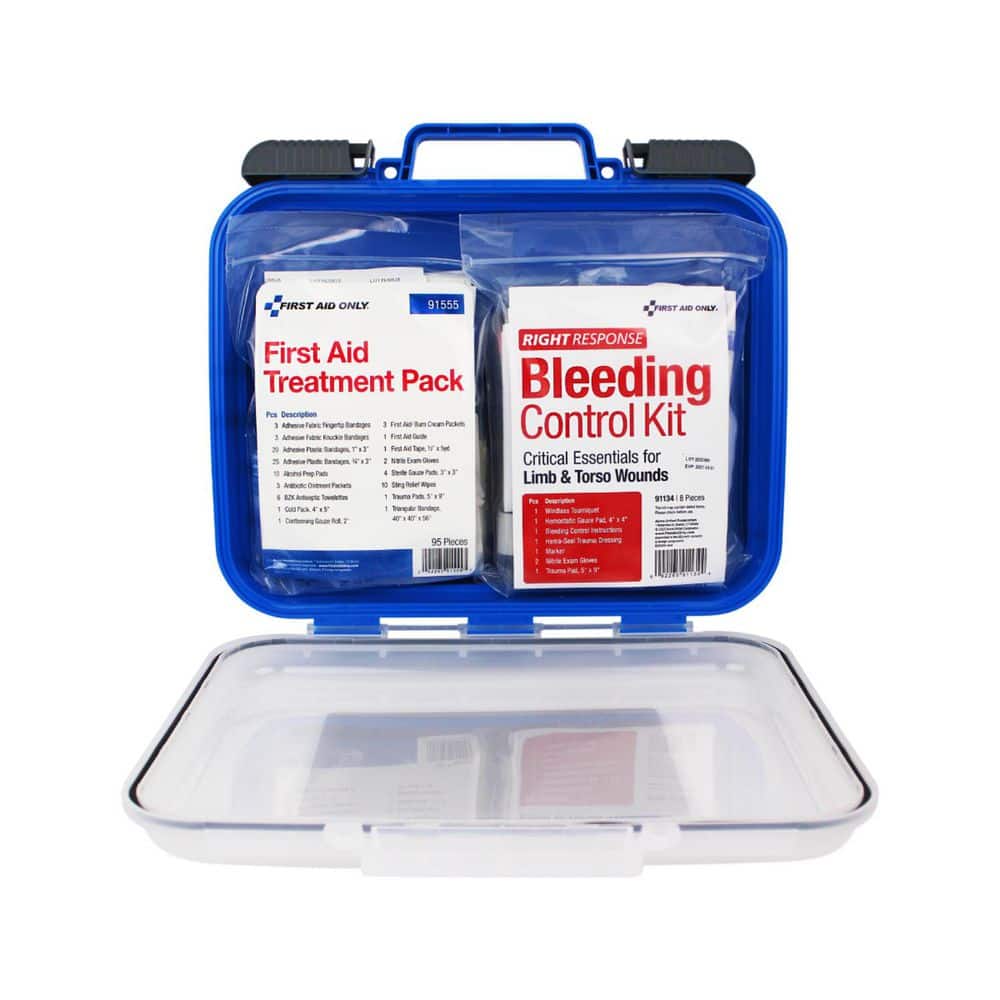 First Aid Only Mobile Bleeding Control Kit and First Aid Kit, 103-Pieces (2)