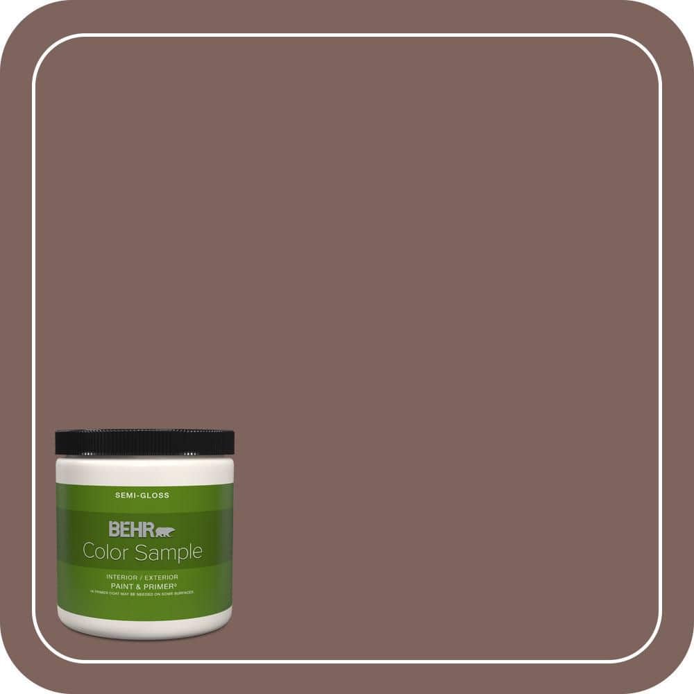 BEHR PREMIUM PLUS 8 oz. #N130-6 River Rocks Semi-Gloss Interior/Exterior Paint & Primer Color Sample