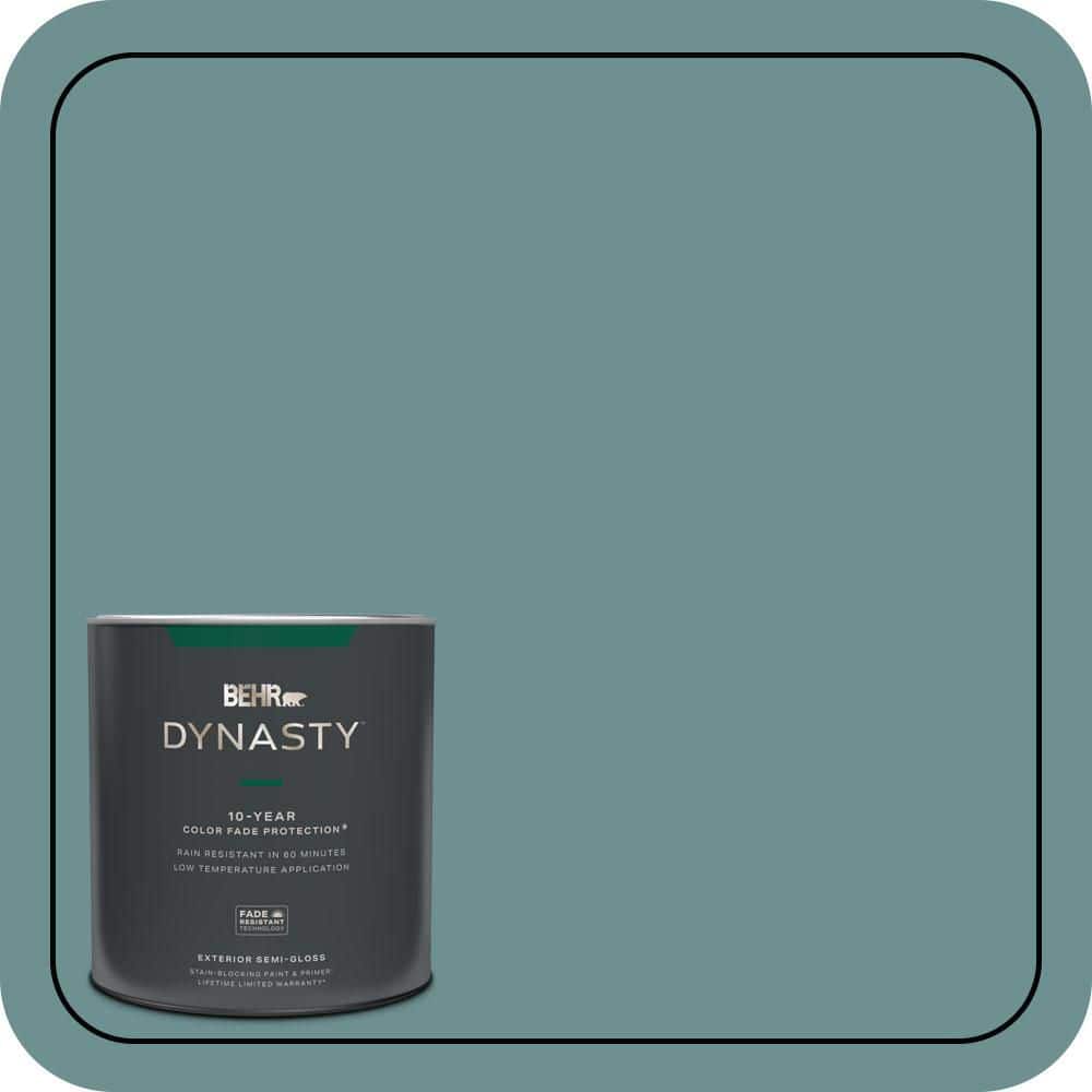 BEHR DYNASTY 1 qt. #500F-6 Hallowed Hush Semi-Gloss Exterior Stain-Blocking Paint & Primer