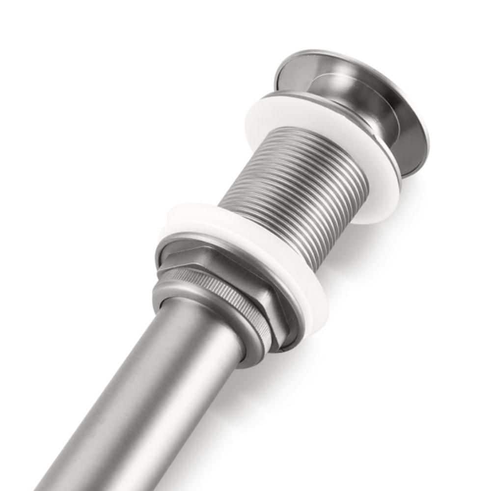 Numhew 1-Piece Vessel Sink Pop up Drain Stopper with Anti-Corrosion Stainless Steel Structure, Tool-Free Installation in Silver (1)