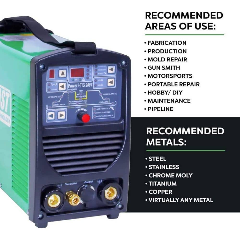 Everlast 200 Amp Power i-TIG 200T IGBT Digital Inverter DC Stick/TIG Welder w/ HF and Lift TIG Start, 9 Program Memory, 240V (3)