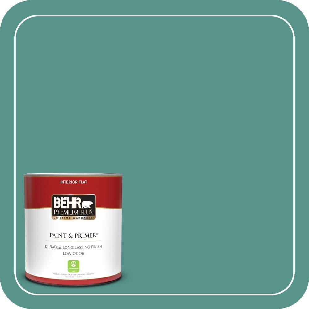 BEHR PREMIUM PLUS #490D-6 Thermal Spring Flat Interior/Exterior Paint & Primer Color Sample (1)