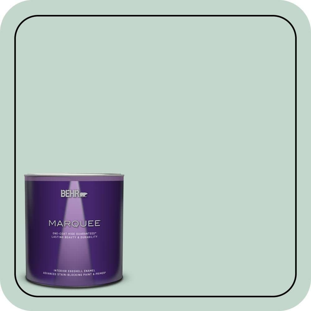 BEHR MARQUEE 1 qt. #470E-3 Aqua Smoke Eggshell Enamel Interior Paint & Primer