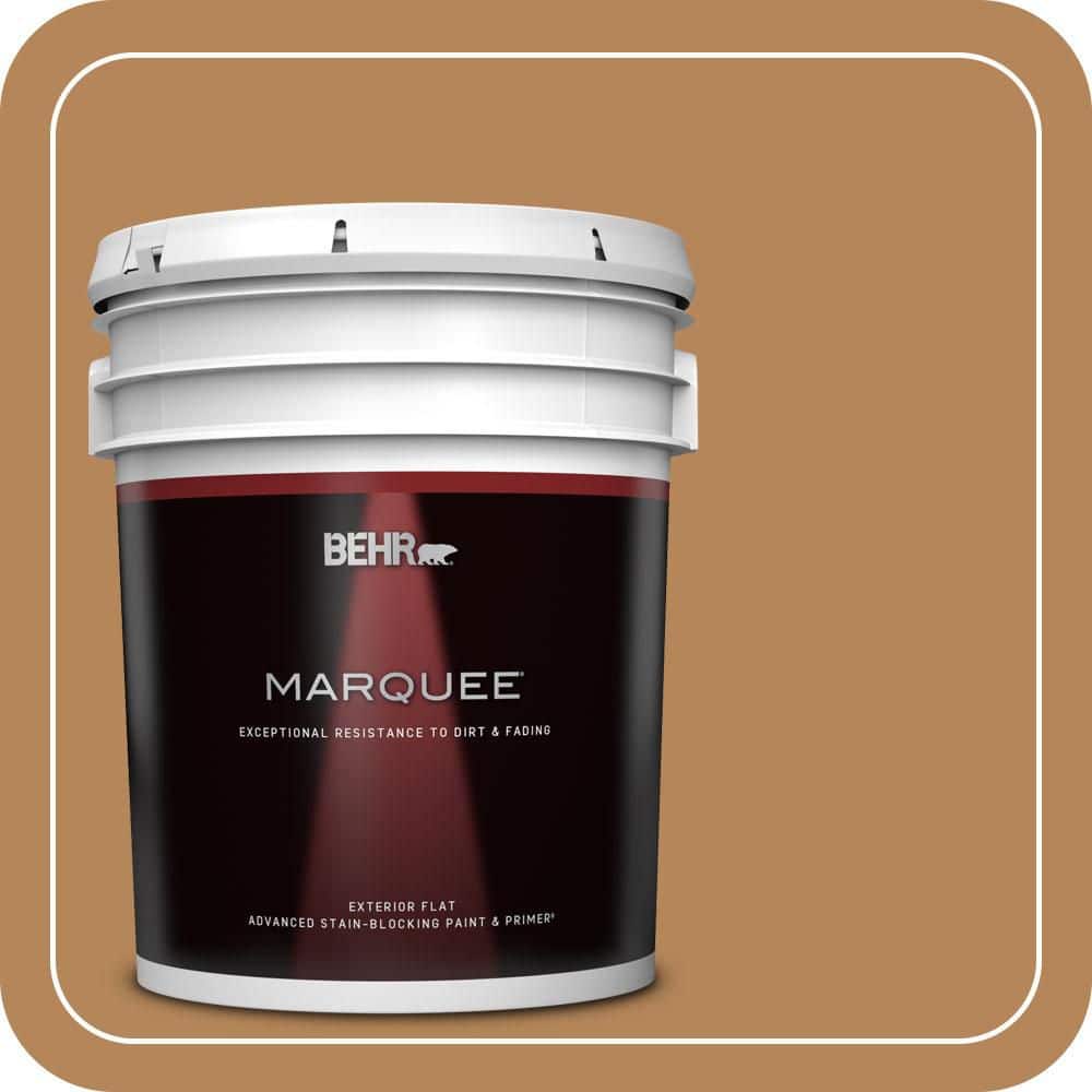 BEHR MARQUEE 5 gal. #S270-6 Almond Brittle Flat Exterior Paint & Primer