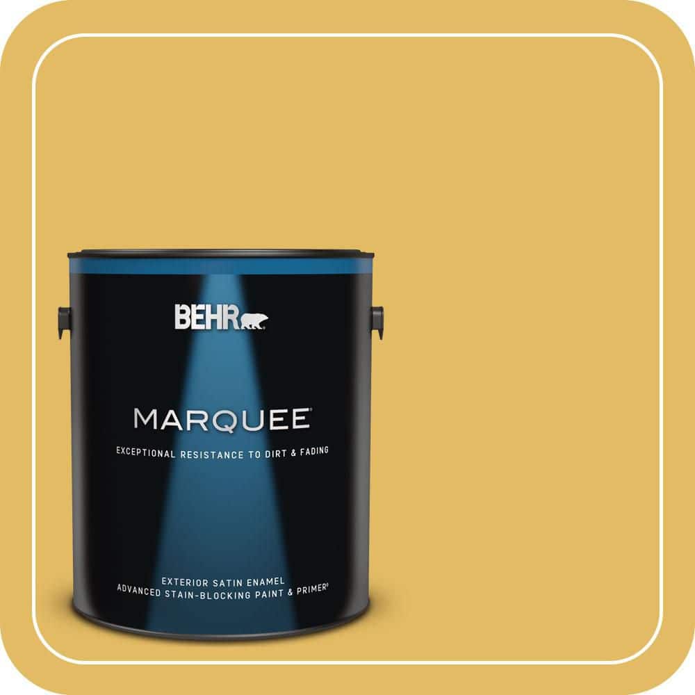 BEHR MARQUEE 1 gal. #MQ4-12 Dandelion Wish Satin Enamel Exterior Paint & Primer