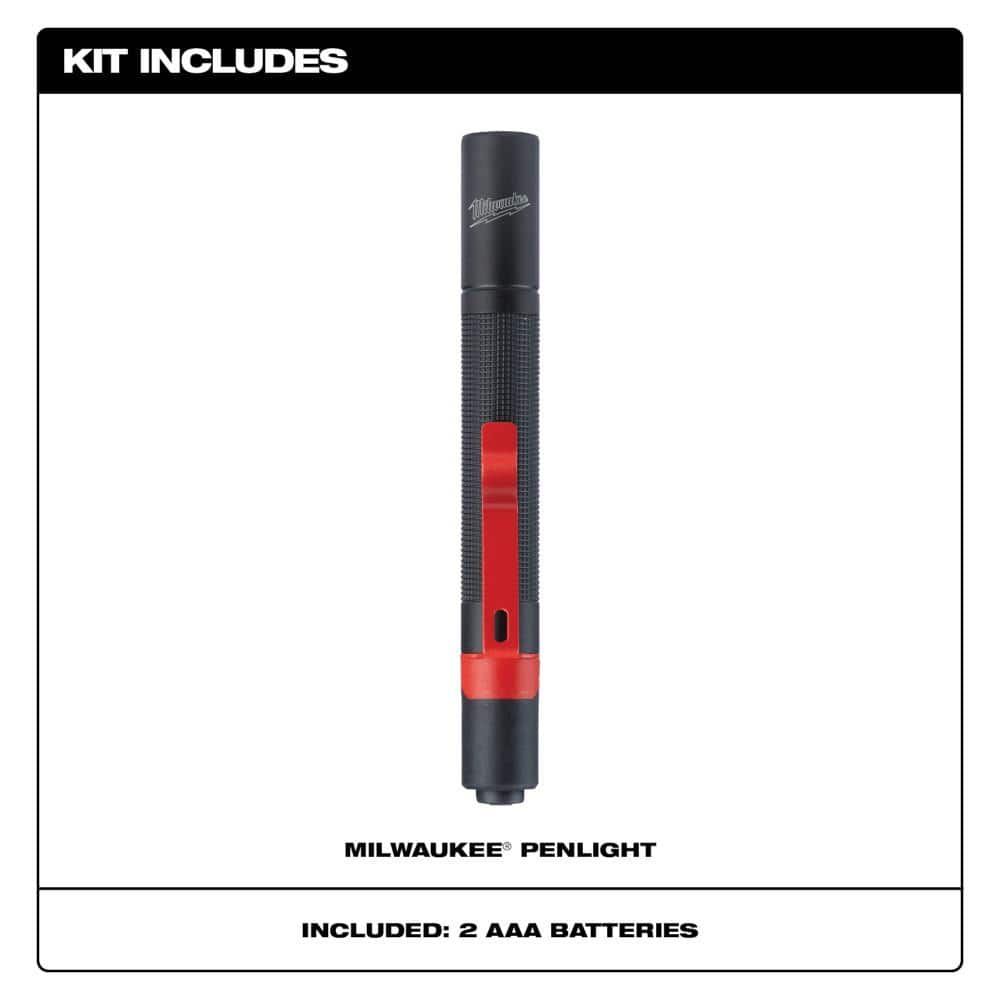 Milwaukee 100 Lumens Aluminum Pen Light with Clip (3)
