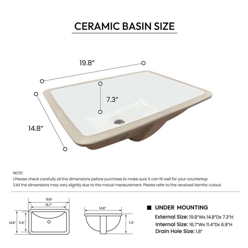 ROSWELL Malaga 25 in. W 22 in. D Engineered Stone Composite Rectangular Single Sink Vanity Top Grain (3)