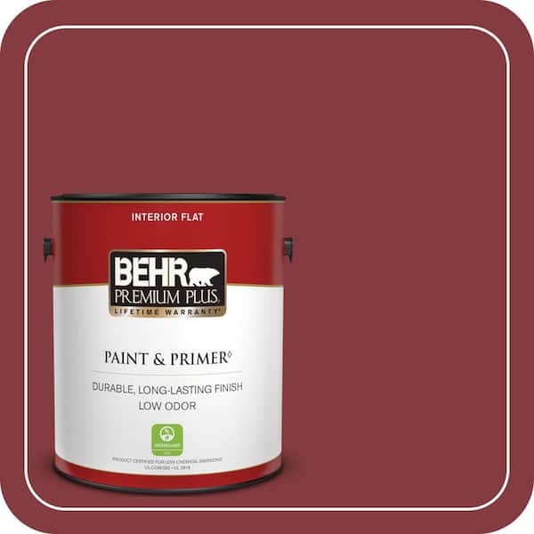 BEHR PREMIUM PLUS #M140-7 Dark Crimson Enamel Interior/ & Primer Color Sample (3)