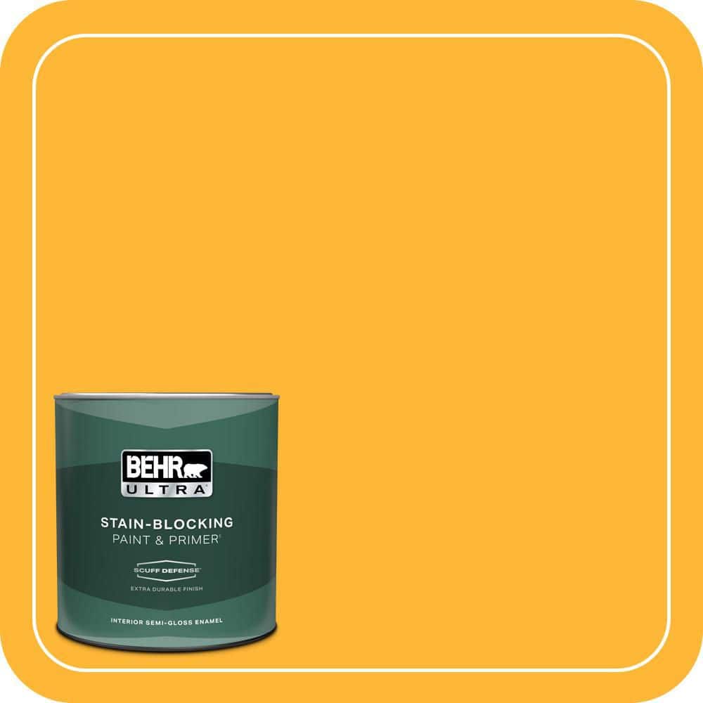 BEHR ULTRA 1 qt. #P270-6 Soft Boiled Extra Durable Semi-Gloss Enamel Interior Paint & Primer