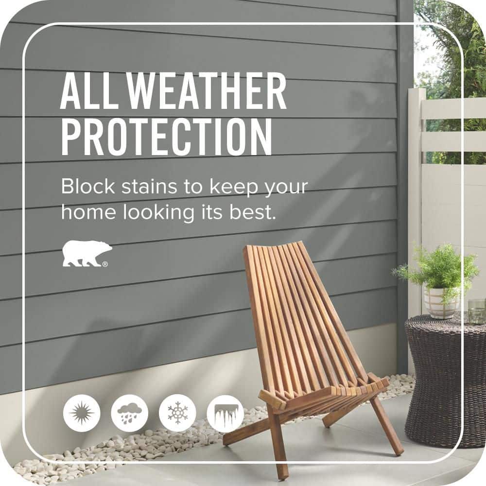 BEHR ULTRA 5 gal. #MQ6-20 Coastal Storm Satin Enamel Exterior Paint & Primer (4)