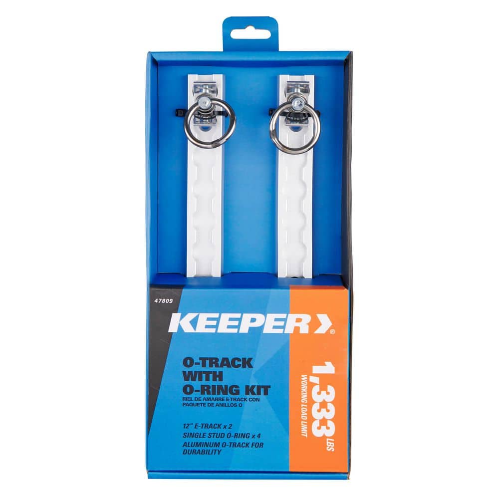 Keeper O-Track 12 in. Rail and 4-Fitting Kit (3)