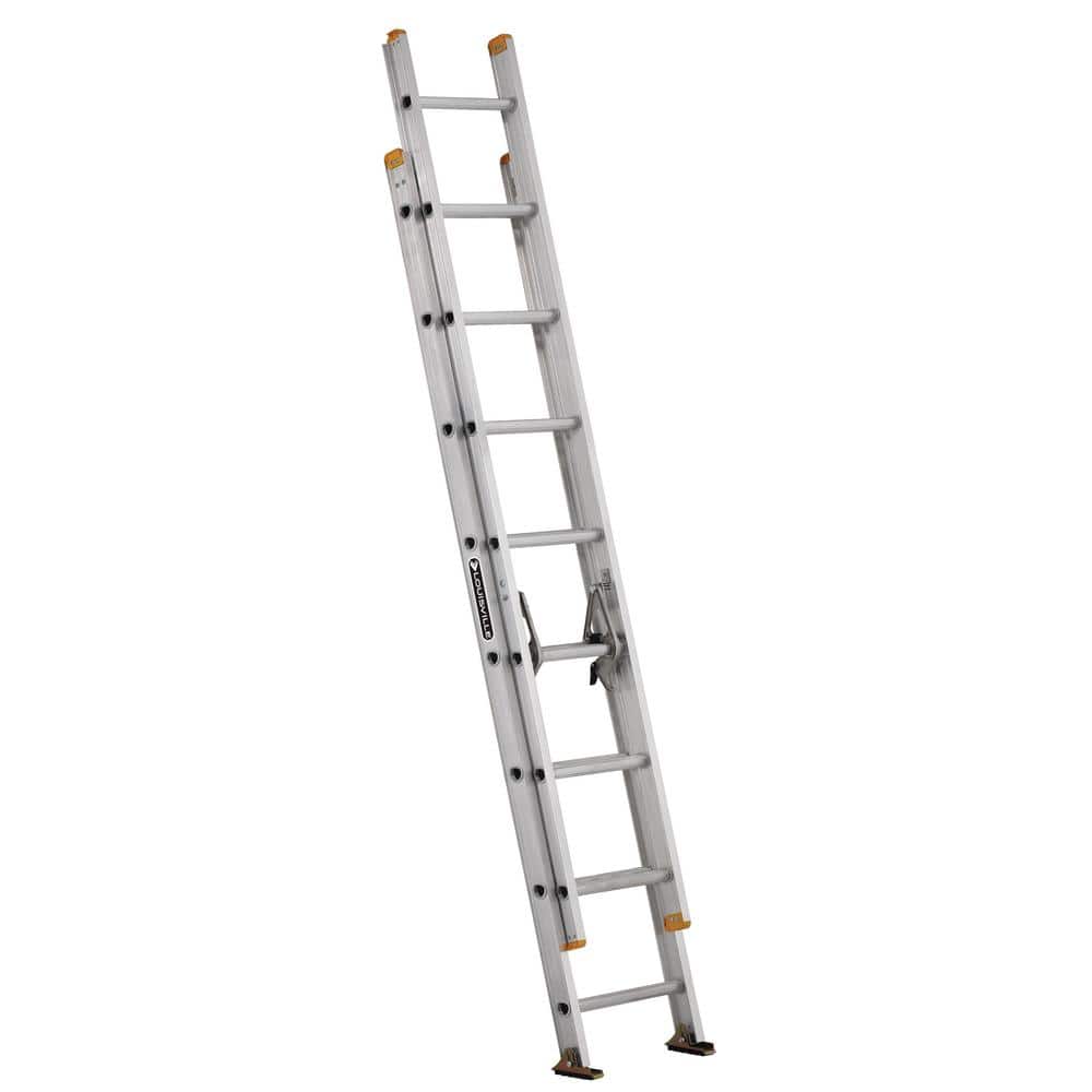Louisville Ladder Aluminum Extension Ladder with 250 lbs. Load Capacity Type I Duty Rating