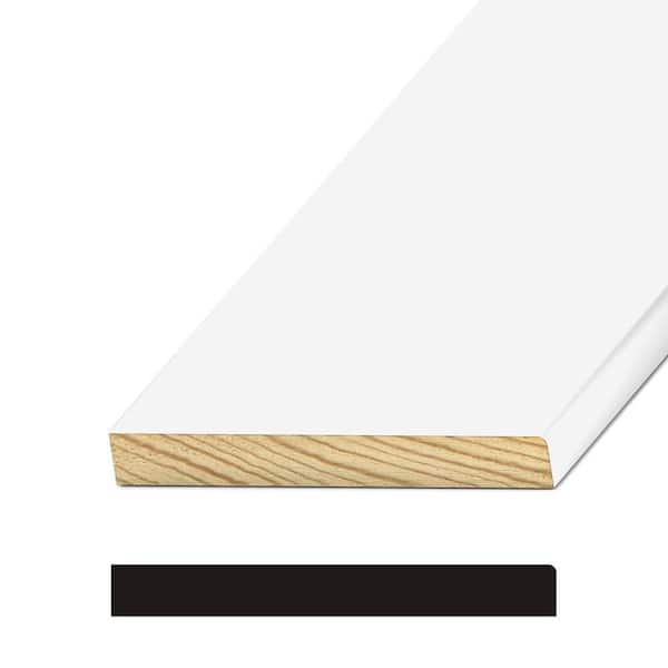 Unbranded Pro Pack 1/2 in. x 5-1/2 in. x 144 in. Primed Pine Baseboard Moulding (6-Pack − 72 Total Linear Feet) (2)