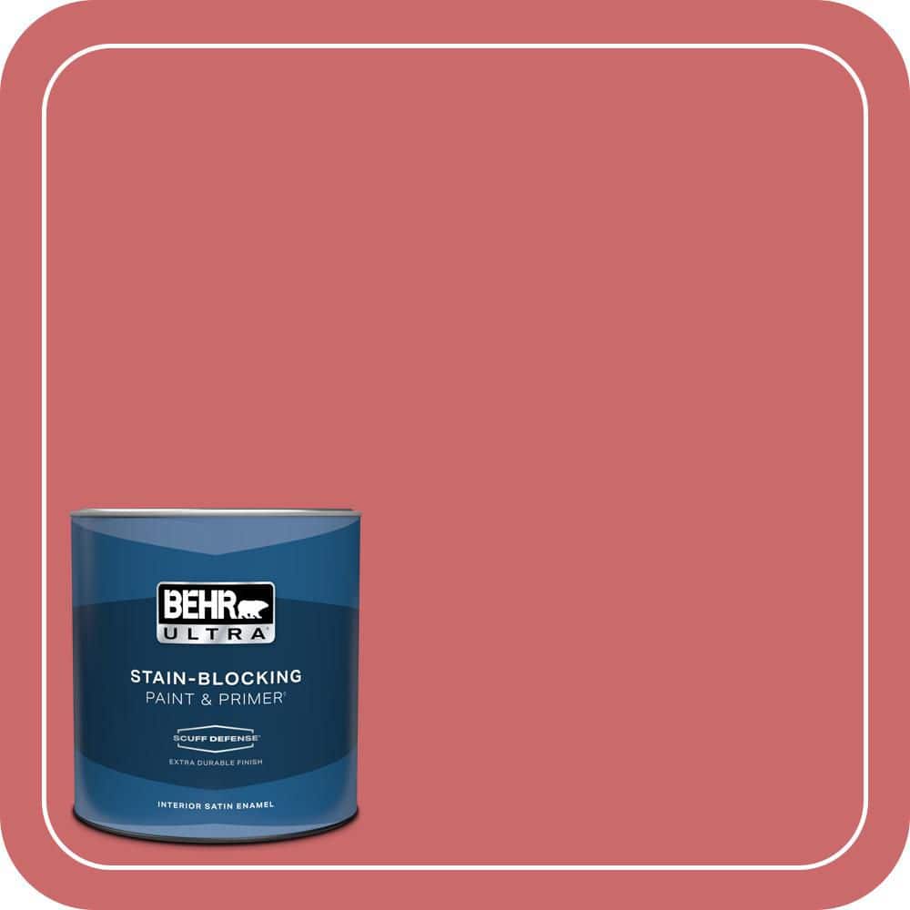 BEHR ULTRA 1 qt. #MQ4-02 Strawberry Wine Extra Durable Satin Enamel Interior Paint & Primer