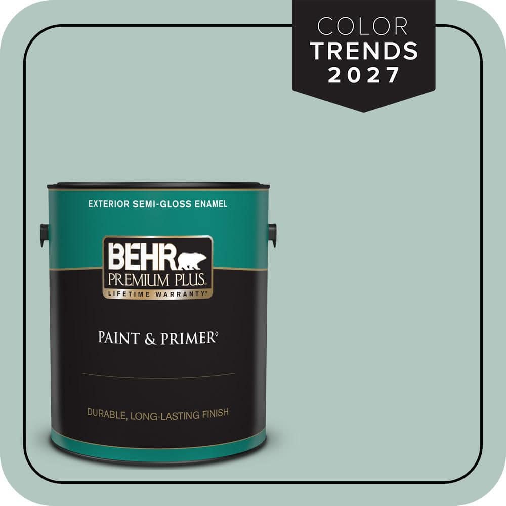 BEHR PREMIUM PLUS 1 gal. #S430-2 Fresh Tone Semi-Gloss Enamel Exterior Paint & Primer