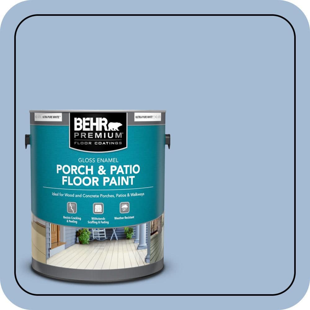 BEHR PREMIUM 1 gal. #M530-3 Perennial Blue Gloss Enamel Interior/Exterior Porch and Patio Floor Paint