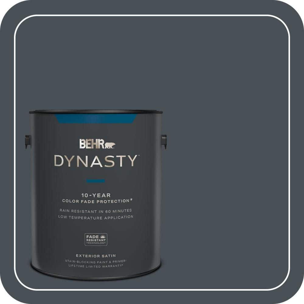 BEHR DYNASTY 1 gal. #T15-2 Seared Gray Satin Enamel Exterior Stain-Blocking Paint & Primer