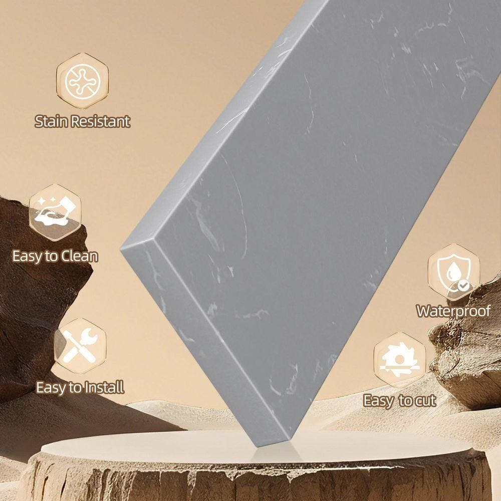 NTQ Gudt 21 in. Engineered Stone Vanity Sidesplash Bathroom Vanity Side Splash in Gray (3)