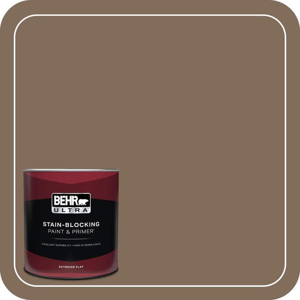 BEHR ULTRA 1 qt. #MQ2-49 Kaffee Flat Exterior Paint & Primer