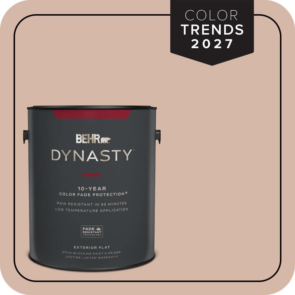 BEHR DYNASTY 1 gal. #S190-3 Sedona Pink Flat Exterior Stain-Blocking Paint & Primer
