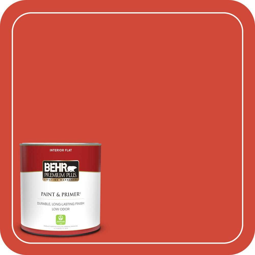 BEHR PREMIUM PLUS #P180-7 Top Tomato Enamel Low Odor & Primer (1)
