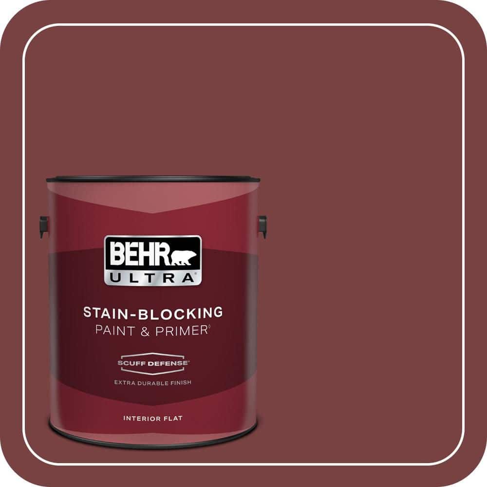 BEHR ULTRA 1 gal. #PPF-01 Tile Red Extra Durable Flat Interior Paint & Primer (1)