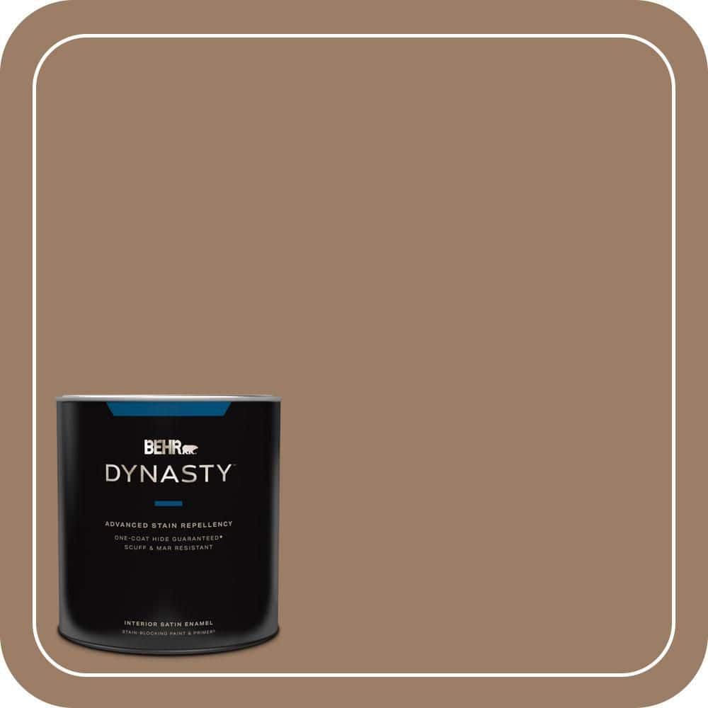 BEHR DYNASTY 1 qt. #MQ2-19 Home Sweet Home One-Coat Hide Satin Enamel Interior Stain-Blocking Paint and Primer