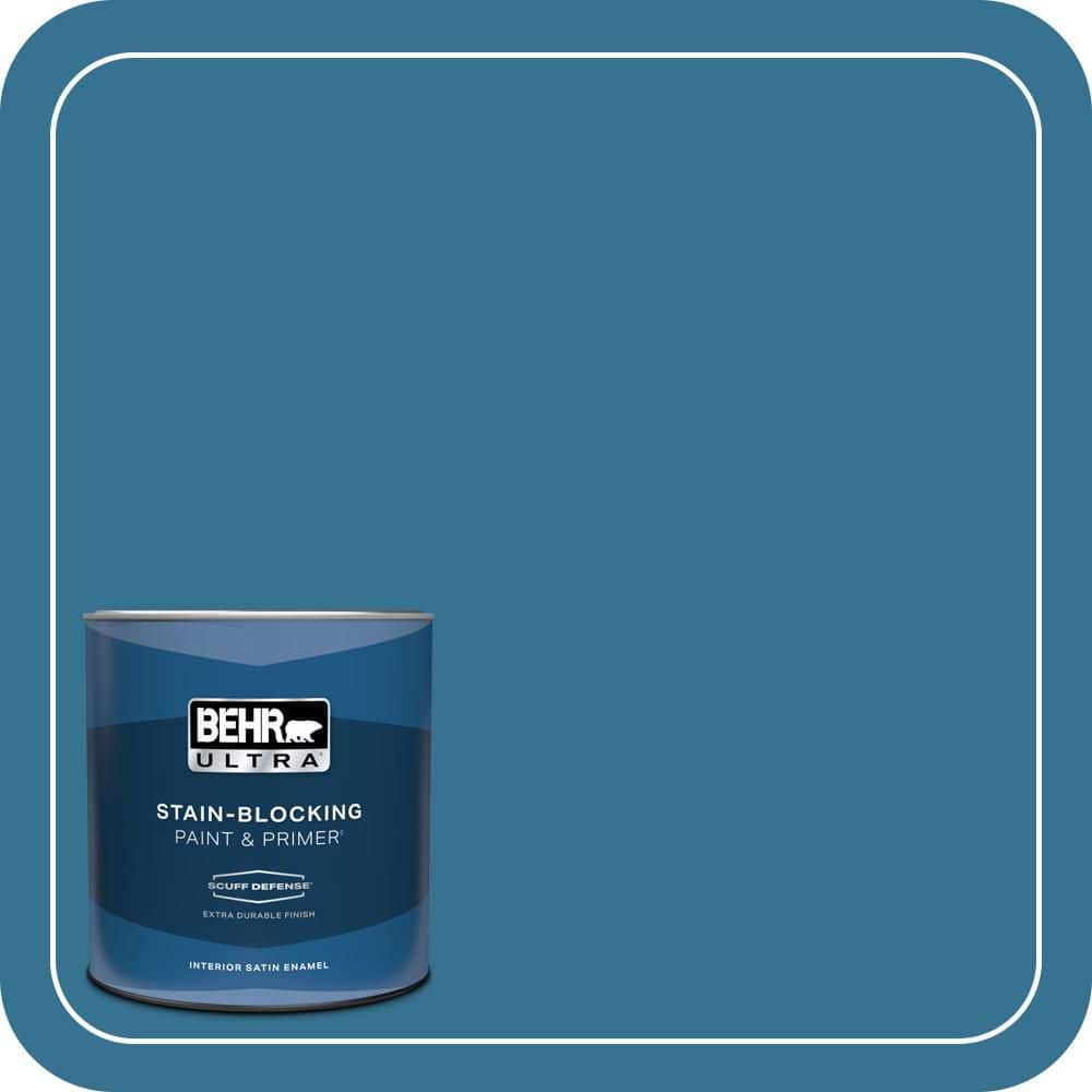 BEHR ULTRA 1 qt. #T18-14 Soul Search Extra Durable Satin Enamel Interior Paint & Primer