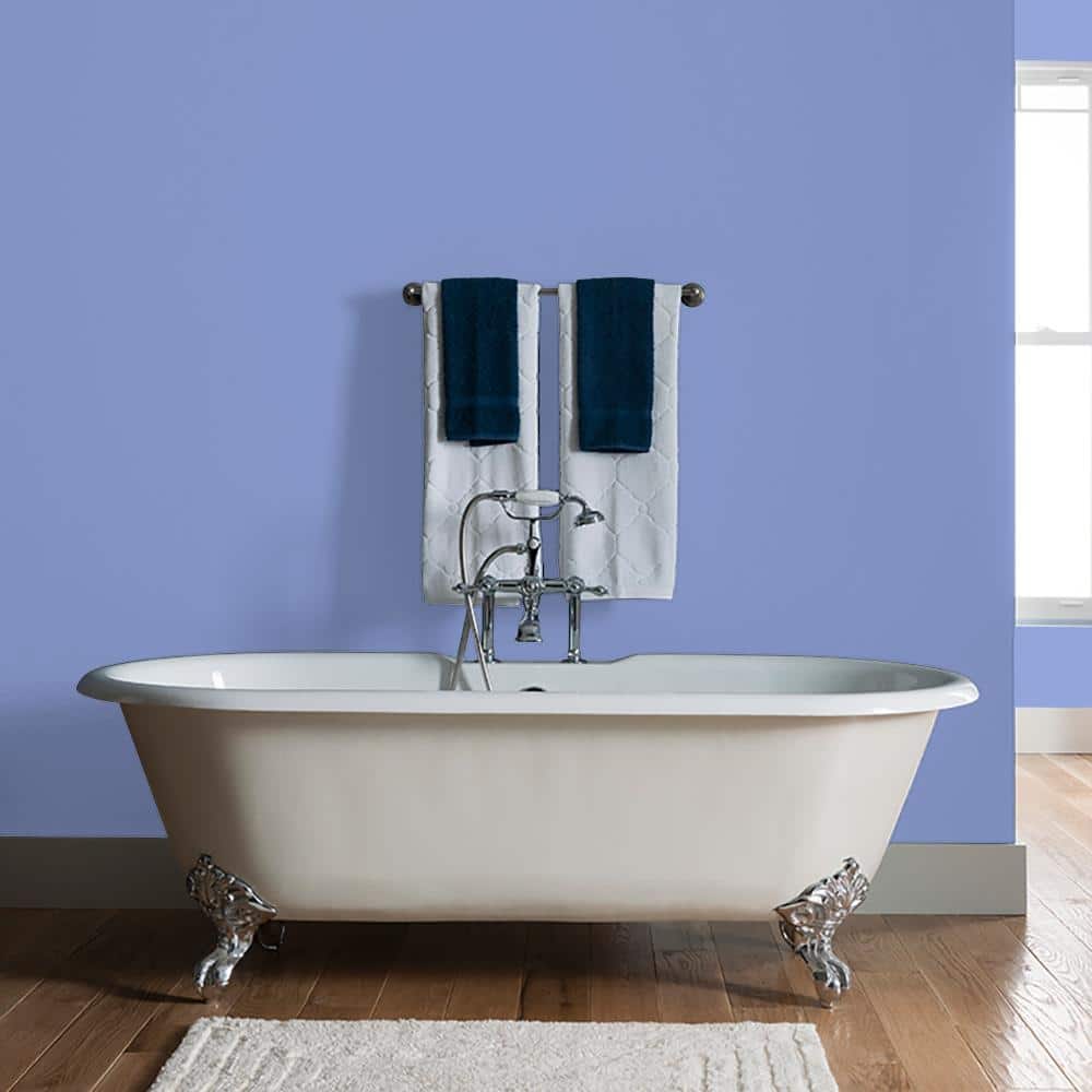 Glidden 8 oz. PPG1245-5 Blue Hyacinth Satin Interior Paint Sample (3)
