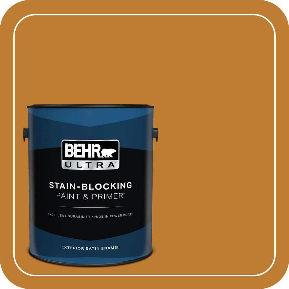 BEHR ULTRA 1 gal. #S-H-310 Autumn Fest Satin Enamel Exterior Paint & Primer