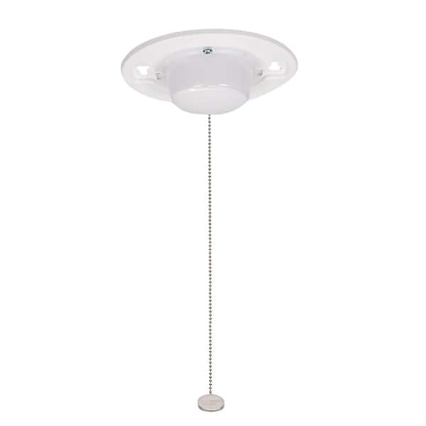 Commercial Electric 5 in. Closet Light with Pull Chain Utility Light Lampholder LED Flush Mount 650 Lumens 7W Bright White 4000K