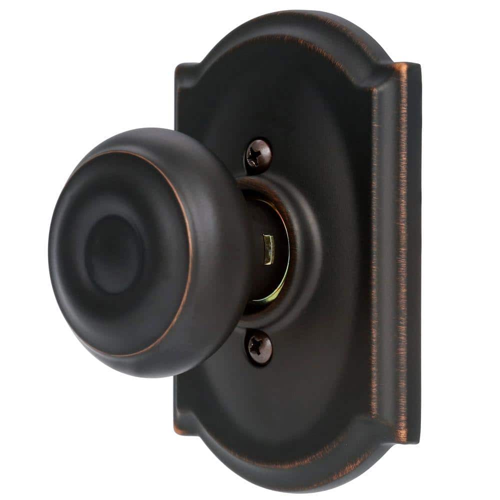 Schlage Georgian Aged Bronze Dummy Door Knob with Camelot Trim (3)