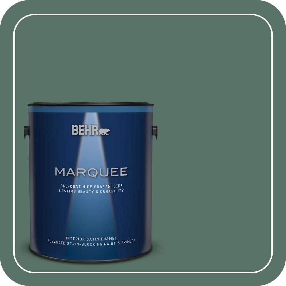 BEHR MARQUEE 1 gal. #470F-6 Hilltop Satin Enamel Interior Paint & Primer