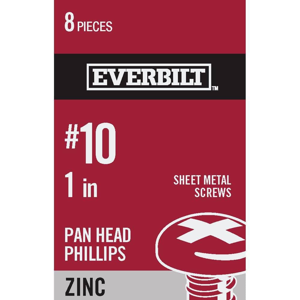 Everbilt #10 Zinc Plated Phillips Pan Head Sheet Metal Screw