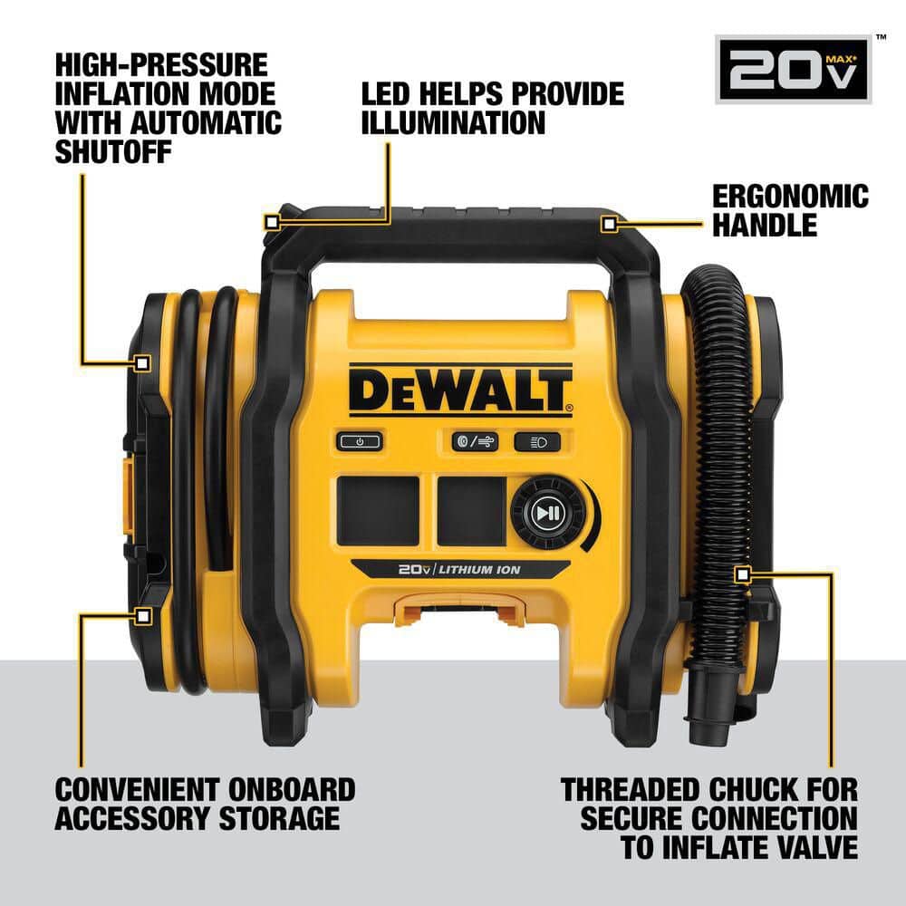 DEWALT 20V MAX Cordless Electric Portable Inflator (Tool Only) (2)
