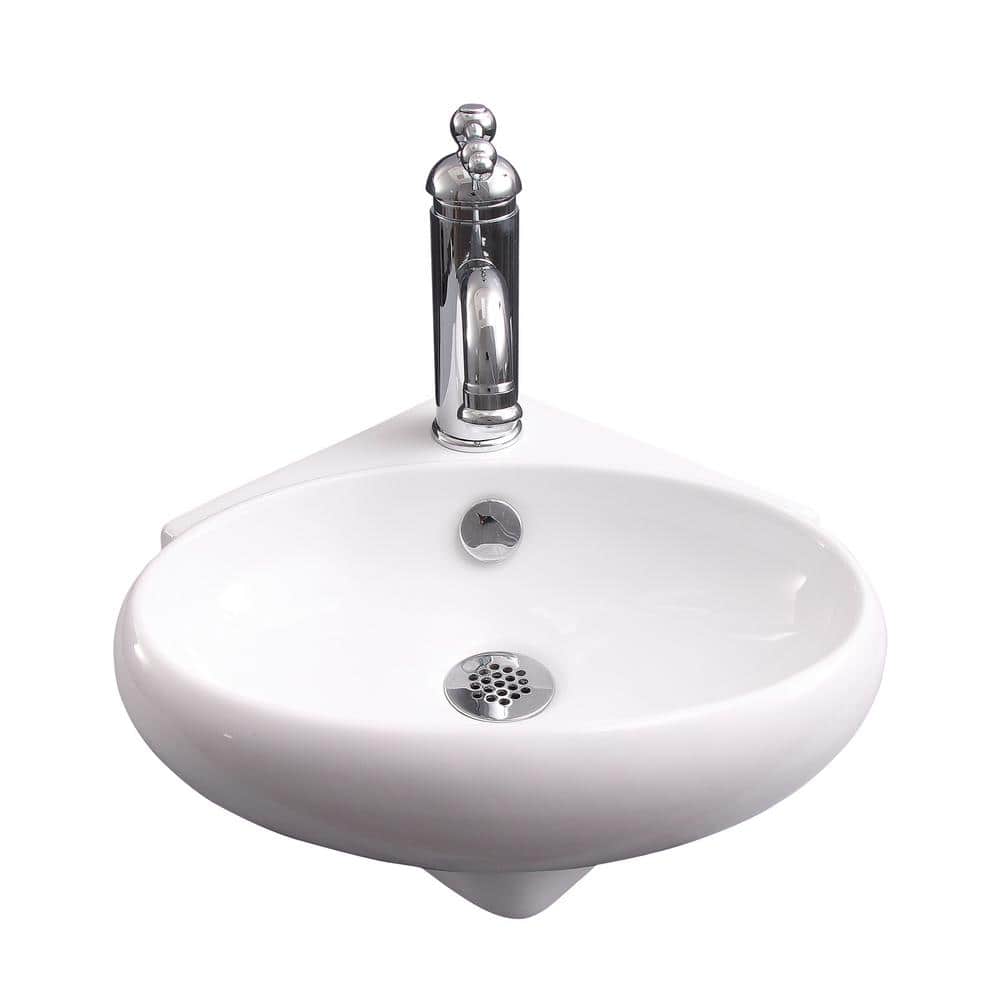 Barclay Products Fowler Corner Wall-Mount Sink in White (1)