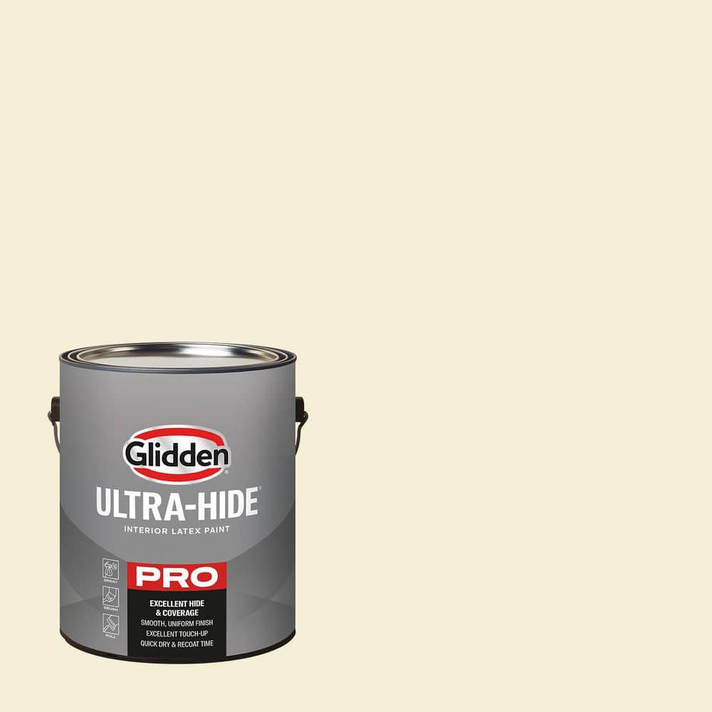 Glidden Ultra-Hide 1 gal. PPG1205-2 Soft Cream Semi-Gloss Interior Paint