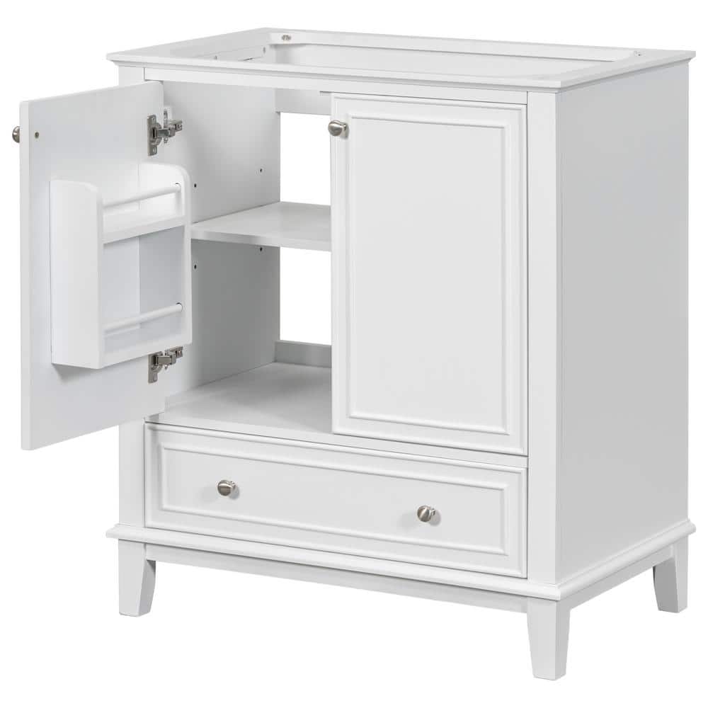 Unbranded 29.5 in. W 17.8 in. D 33.8 in. H Linen Cabinet Bathroom Vanity with Doors and Drawer