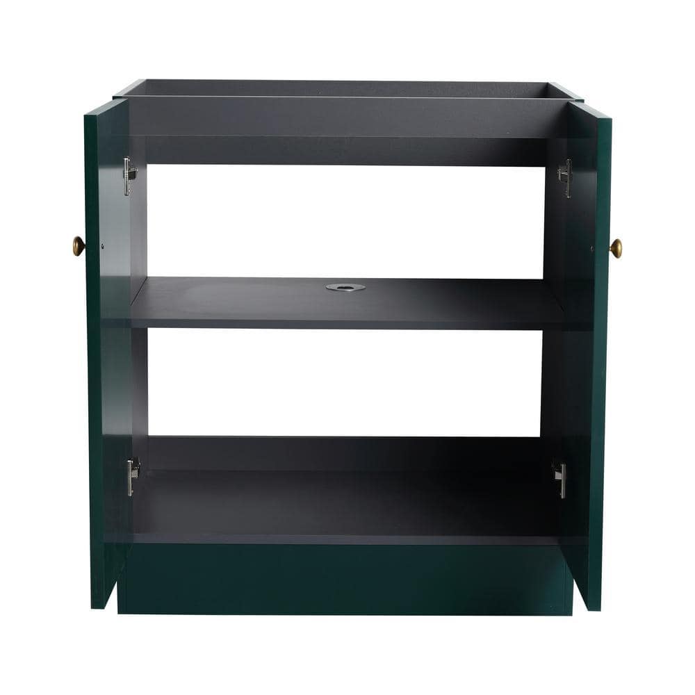 UPIKER Sheffield 29.13 in. W x 19.5 in. D Freestanding Bath Vanity Cabinet without Top in Light Dark Green Unassembled (3)