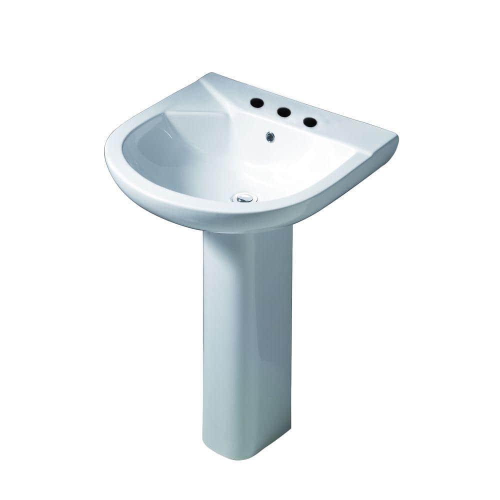 Barclay Products Anabel 555 Pedestal Combo Bathroom Sink in White (1)