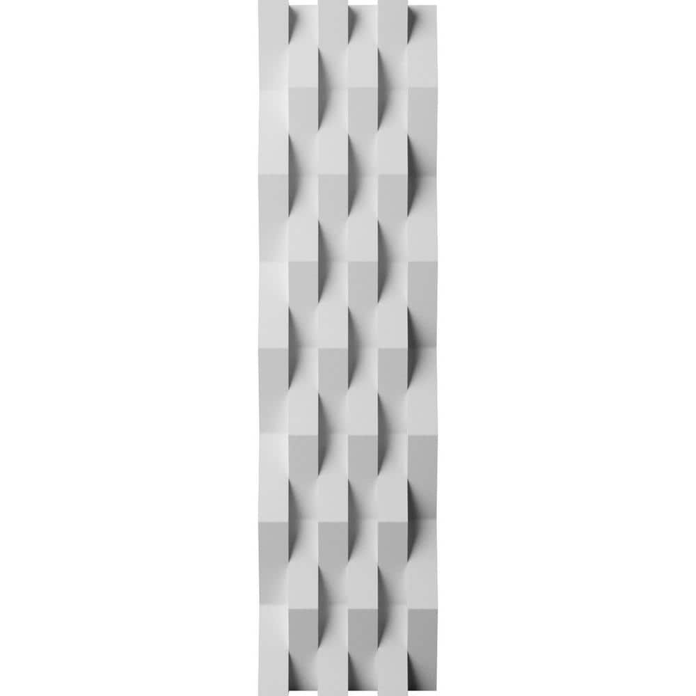 Ekena Millwork 1 in. x 1/2 ft. x 2 ft. EdgeCraft Mississippi Style Seamless White PVC Decorative Wall Paneling (1-Pack)